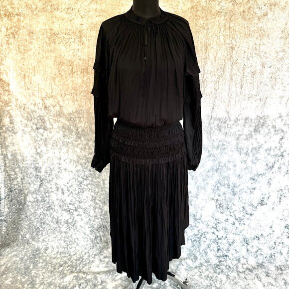 Ulla Johnson Elisabetta Dress in Noir - Picture 4 of 11